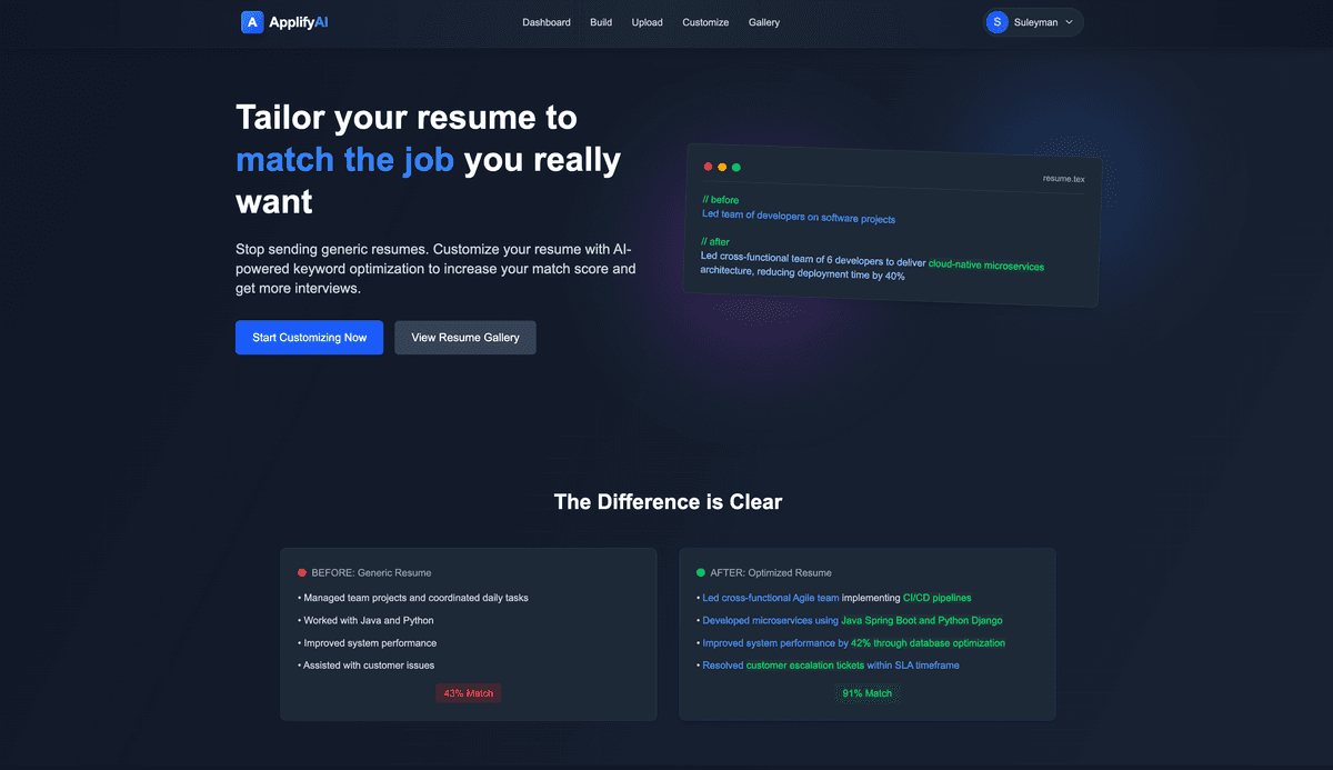Applify AI Resume Builder